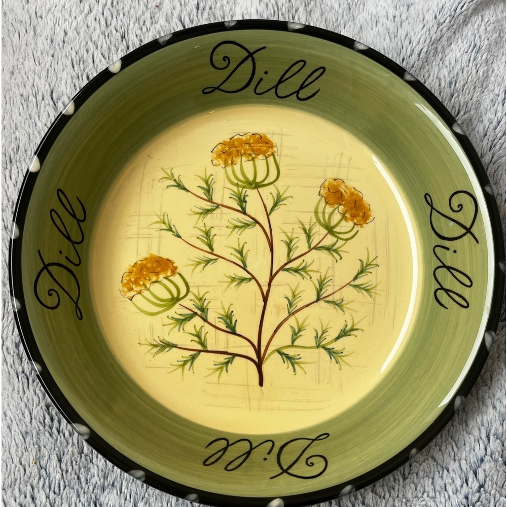 CERTIFIED INTERNATIONAL - CULINARY HERBS - DILL - 9 3/8" SALAD PASTA BOWL
